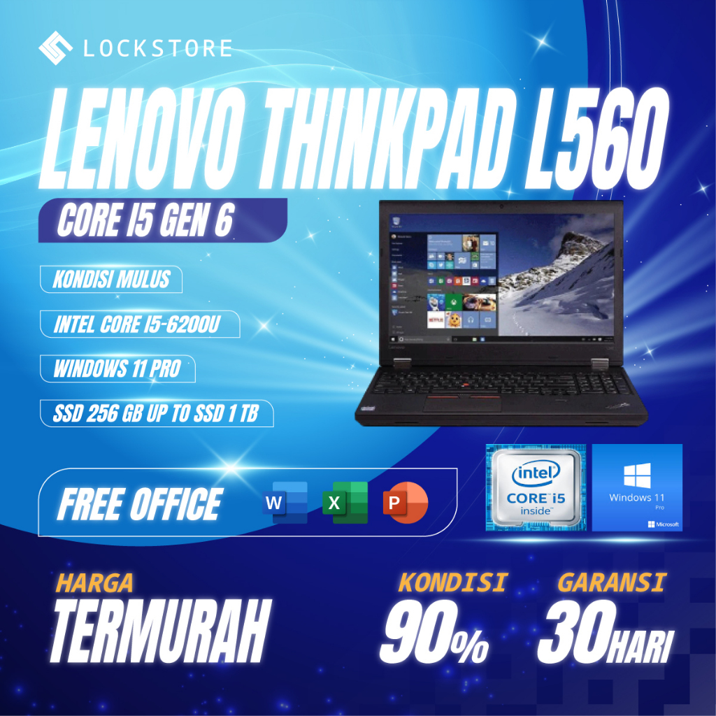 Lenovo thinkpad L560 core i5 Gen6 - windows 10 original - 15 inch