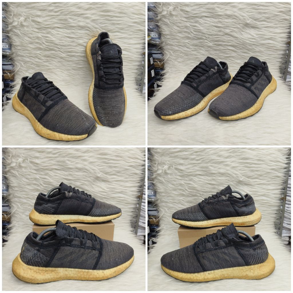Sepatu Running Pureboost Go Black White / Sepatu Running Pria / Sepatu Olahraga Pria Size 44 Insole 