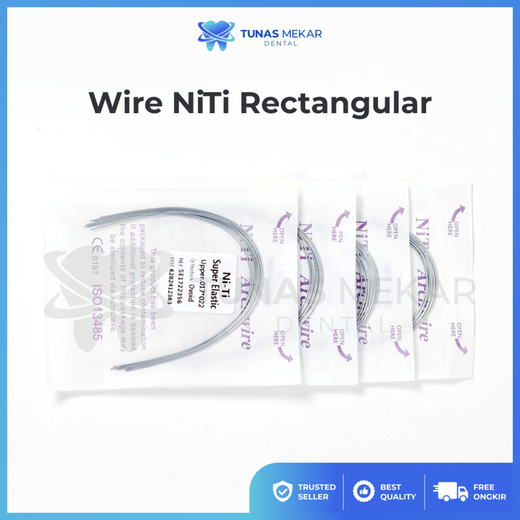 Wire Kawat Niti Wire Lentur Kotak Recta Behel Perawatan Gigi Ortho Behel Murah