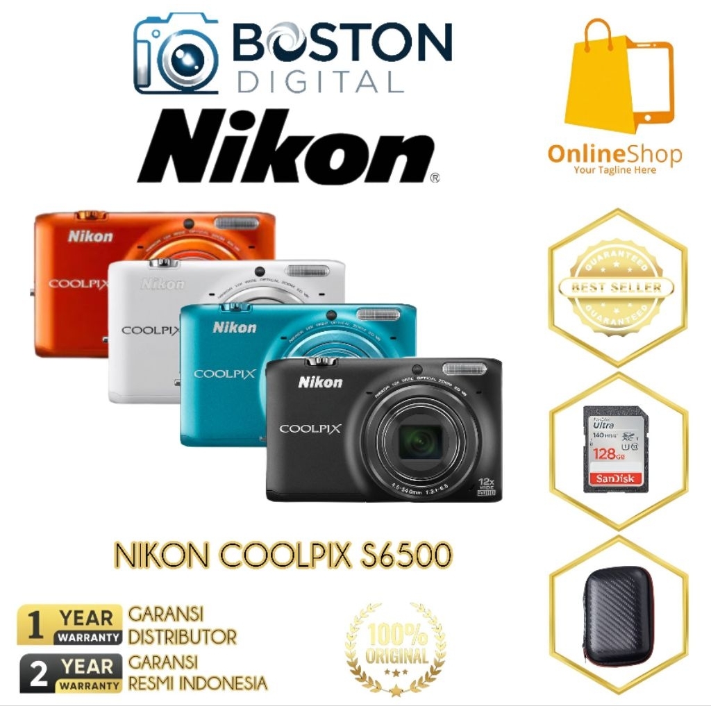 NIKON COOLPIX S6500 / CAMERA DIGITAL NIKON COOLPIX S6500 / S6500