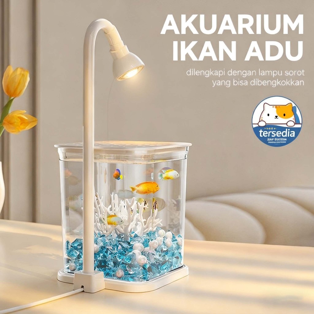 Akuarium Ikan Mini Transparan Akuarium Mini Lanskap Akuarium