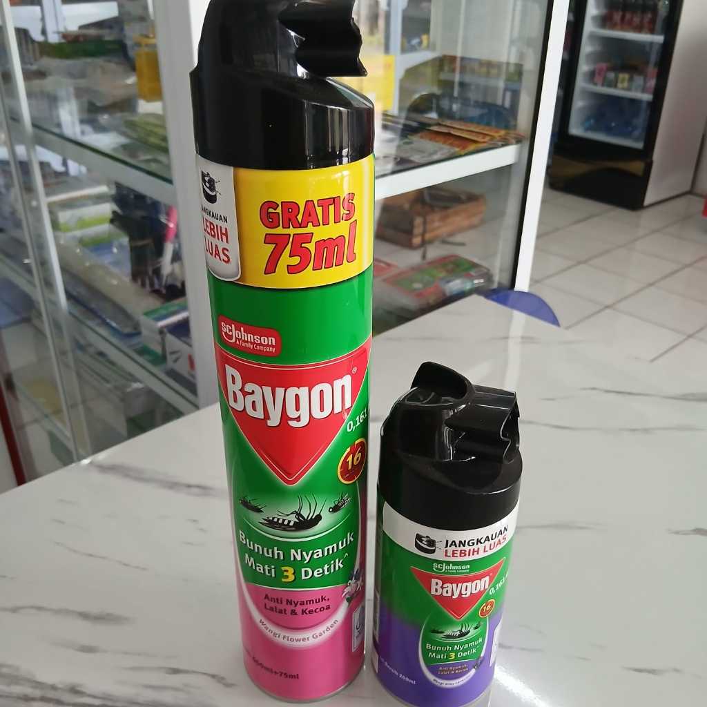 Baygon Semprot Nyamuk 600ml + 75ml Wangi Flower Garden / 200ml Wangi Silky Lavender