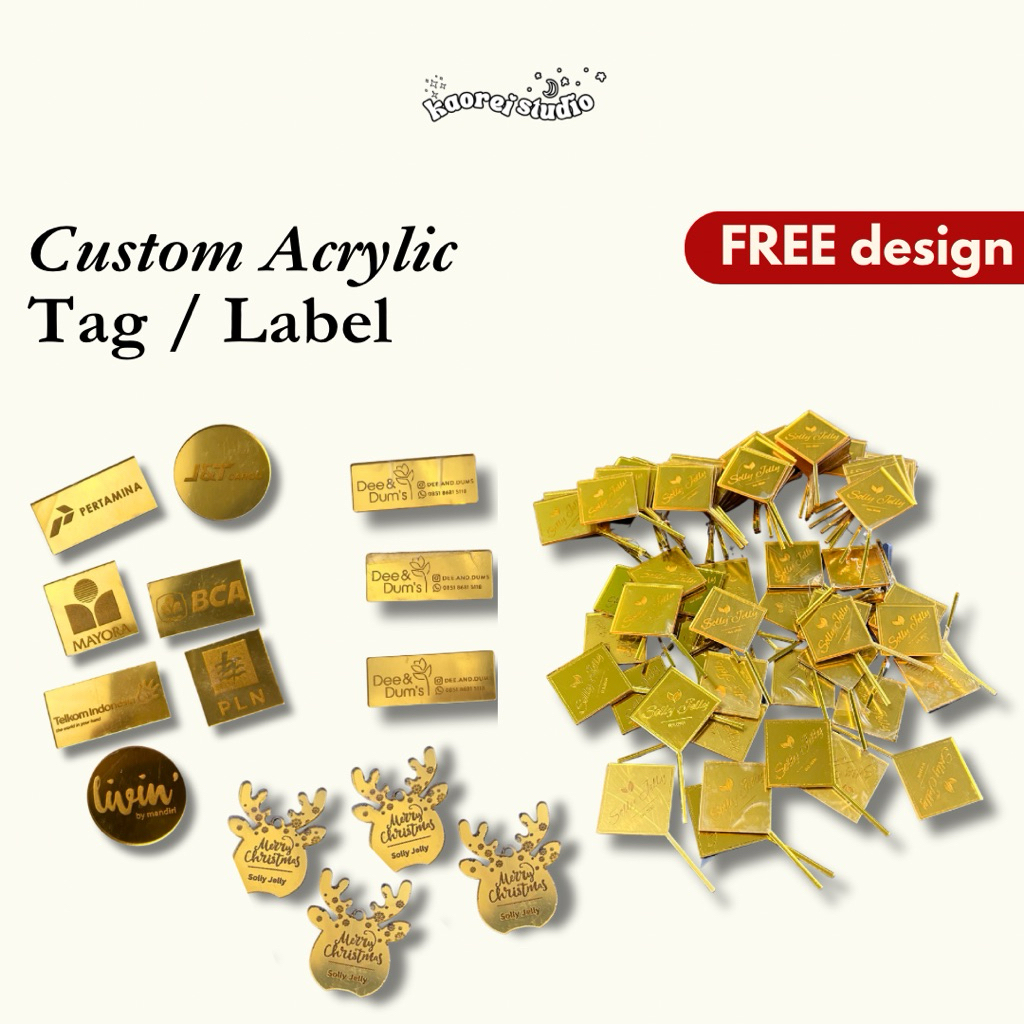 Custom Acrylic Tag | Acrylic Label | Tag Akrilik | Label Akrilik | Label Brand Akrilik | Hang Tag La