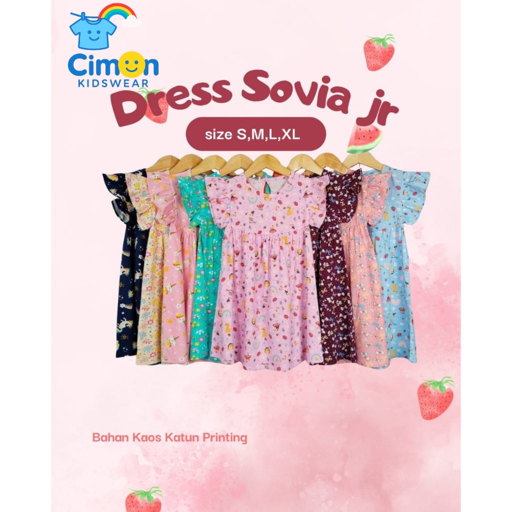Cimon Kidwear - PROMO Dress Anak Perempuan Katun Premium / Dress Cantik Anak Cewek / Dress Anak Hari