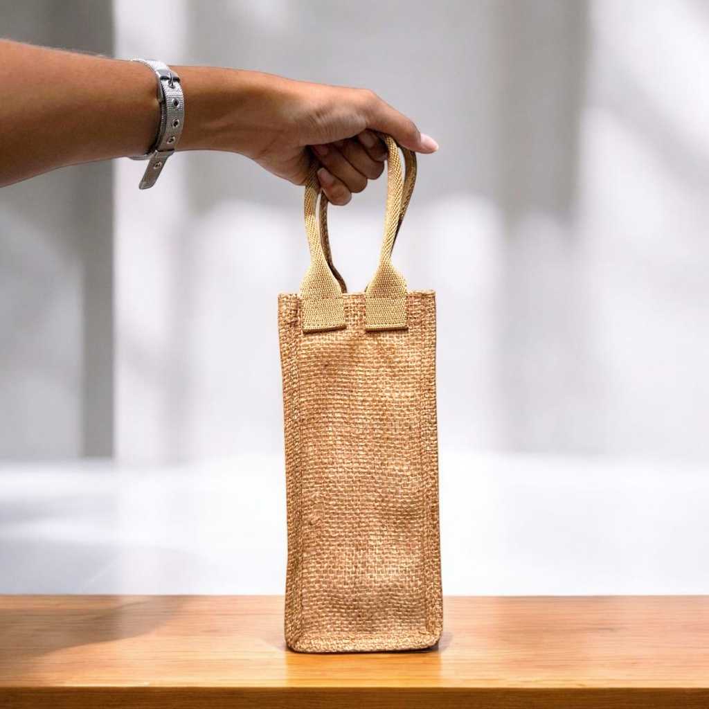 Tas Botol 1L Goni Tebal/Tas Tumbler Polos/Kantong Goni Ukuran 10 x 10 x 25 cm/Kantong Kopi/Kantong S