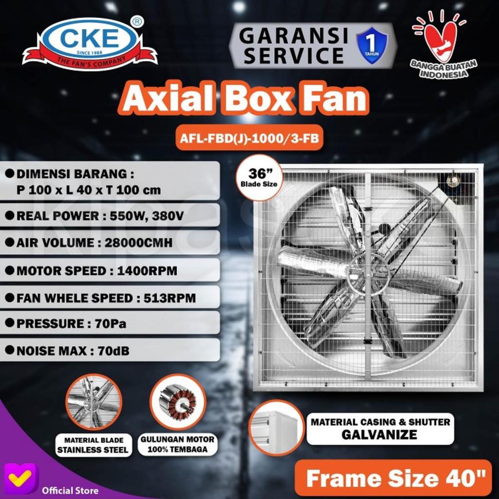 CKE Fan Official - Box Fan 36 Inch / Blower Kandang 36", 380V Kipas Industri CKE