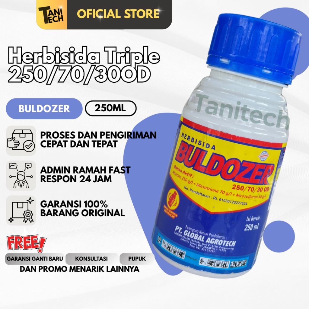 Herbisida BULDOZER 250/70/30 OD 250ML Pembasmi Gulma Rumput Liar Efektif