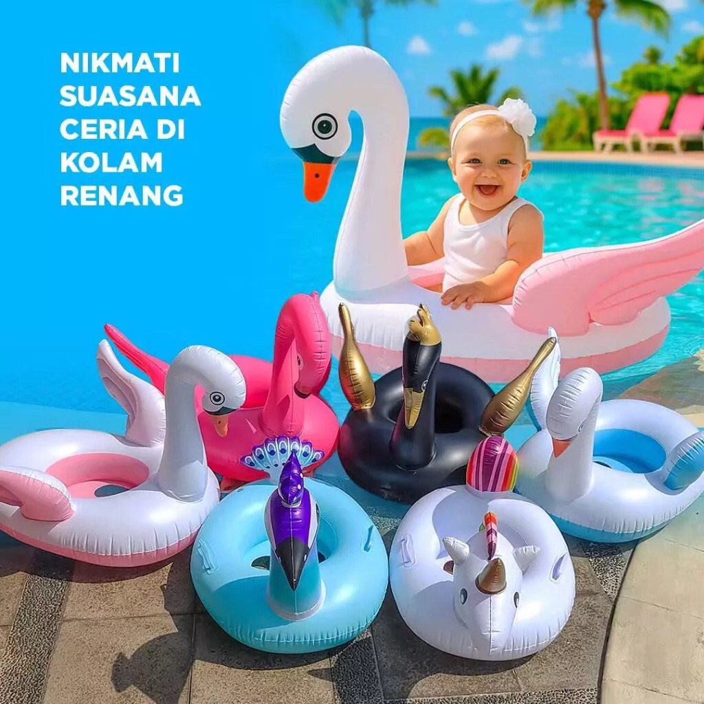 Pelampung Renang Duduk Bayi Karakter