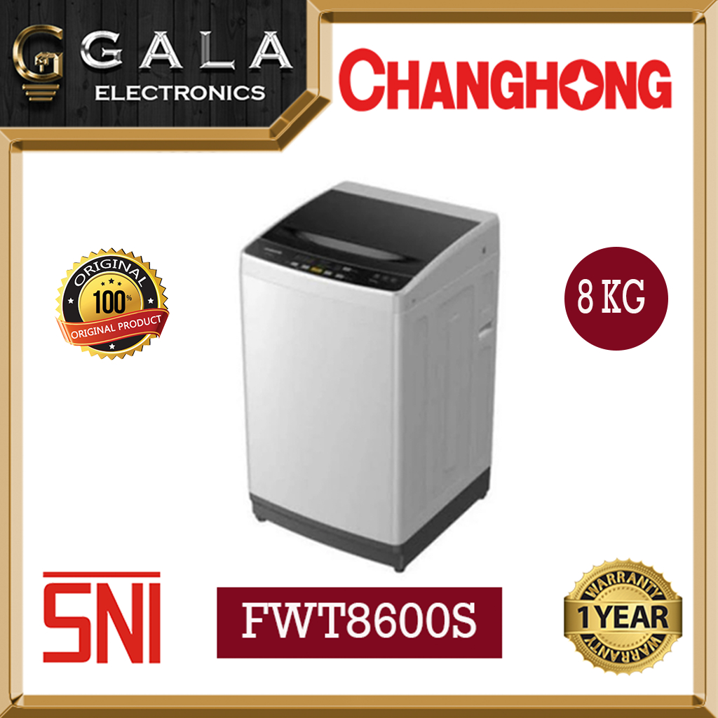 Mesin Cuci Changhong FWT8600S Otomatis 8 KG (Top Loading)