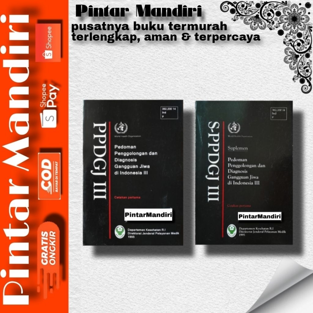 1 set PPDGJ Hitam S-PPDGJ III & PPDGJ III