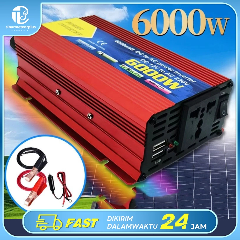 Inverter 6000 Watt Power Inverter DC AC Aki listrik Serbaguna Besaar 6000W Universal Inverter Mobil