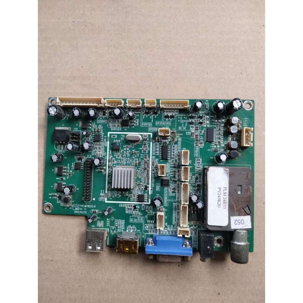mb mobo mainboard led tv POLYTRON PLM 24B33 PLM24B33 original cabutan normal