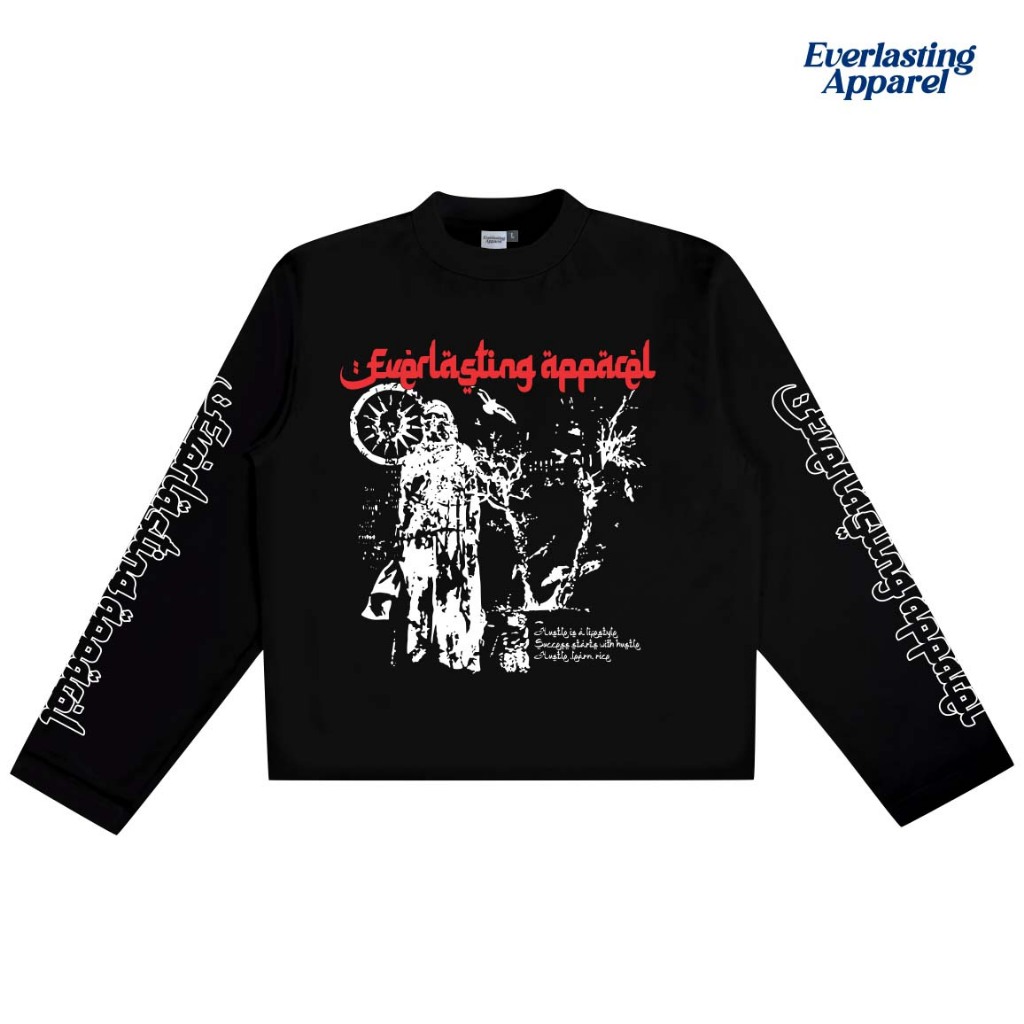 Longsleeve Boxy "Oasis" Kaos Skena Pria Wanita By: Everlasting Apparel