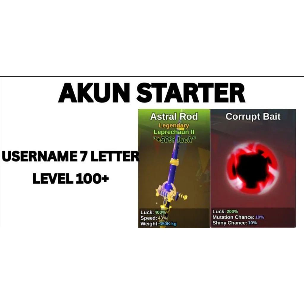 AKUN Fish It STARTER ASTRAL + CORRUPT