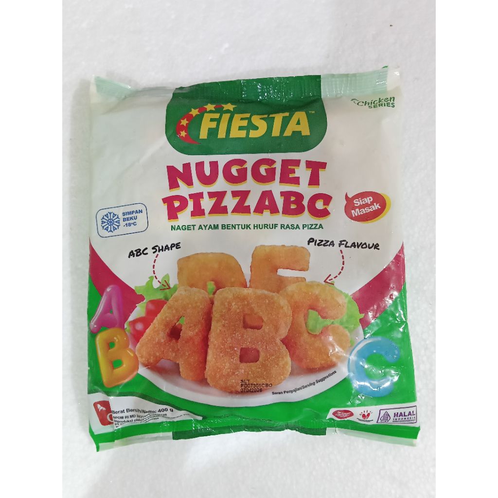 Fiesta nugget pizzabc/naget ayam bentuk huruf rasa pizza 400gr