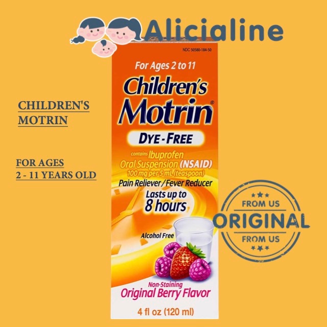 Children's Motrin DYE-FREE Ibuprofen Original Berry Flavor