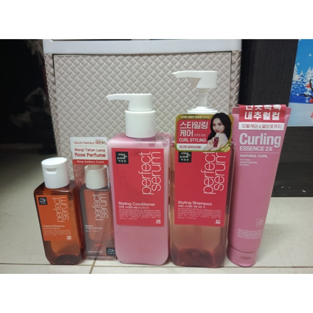 ‼️SATUAN‼️ MISE EN SCENE STYLING SHAMPOO, MISE EN SCENE HAIR SERUM ROSE, MISE EN SCENE CURLING ESSEN