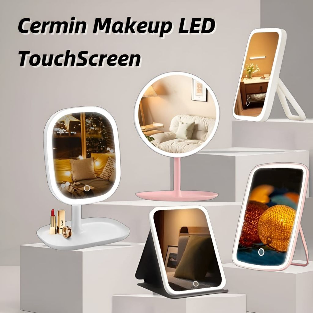 Cermin LED/Cermin Lampu LED /cermin makeup Meja Denga Lampu LED