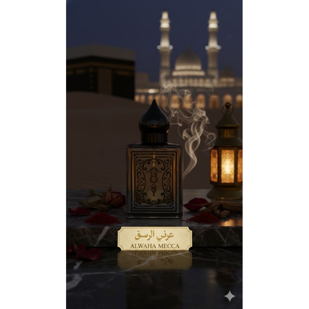 Alwaha - Mecca | Parfum Tola 12ml Full Oil Unisex | Bibit Parfum Mewah Aroma Rempah, Kurma & Vanila 
