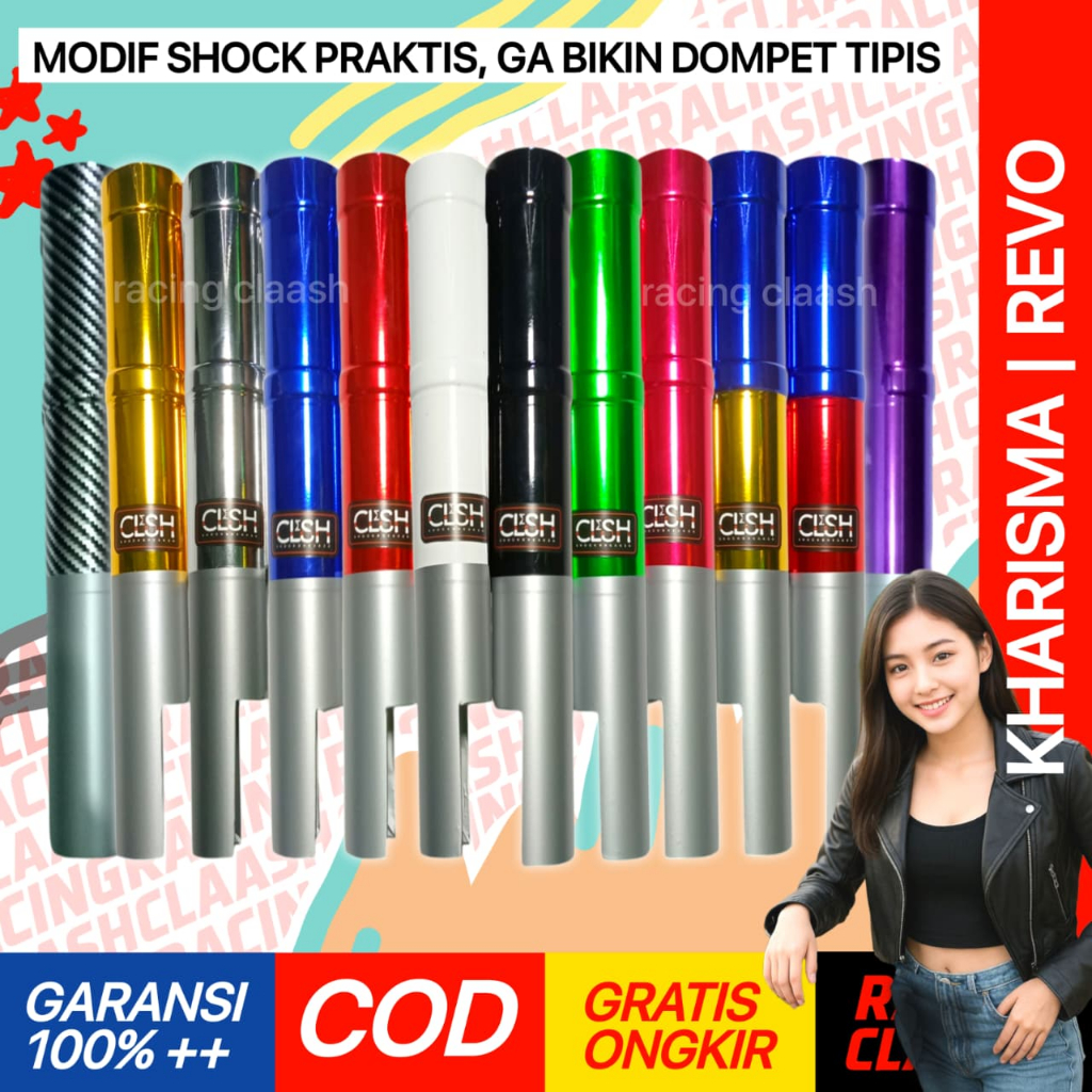 Racing Claash Cover Shock Depan Kharisma Revo Cover Shok Skok Sok Revo Kharisma Fit Fi 125 100 7