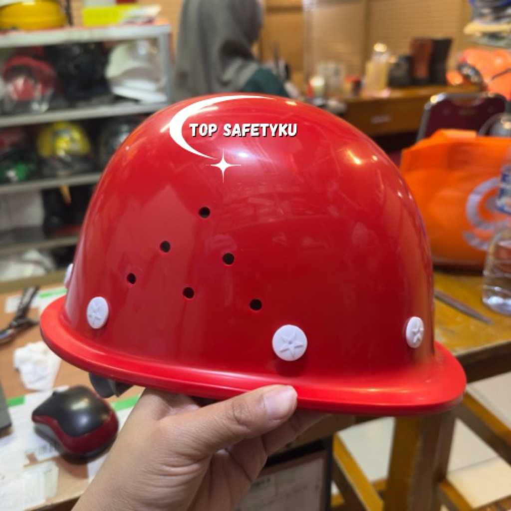 HELM SAFETY MURAH / SAFETY HELM PROYEK MIRIP HELM TANIZAWA WARNA MERAH MURAH