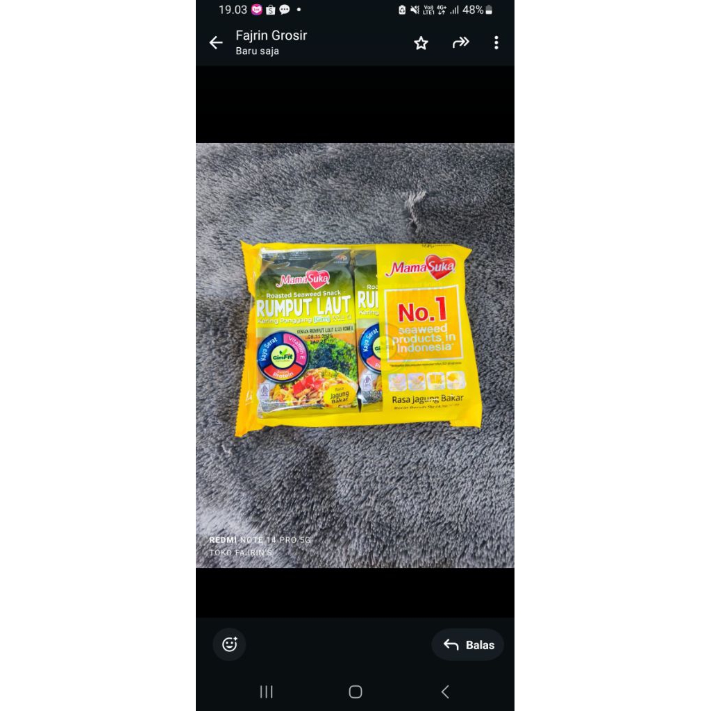 mama suka rumput laut