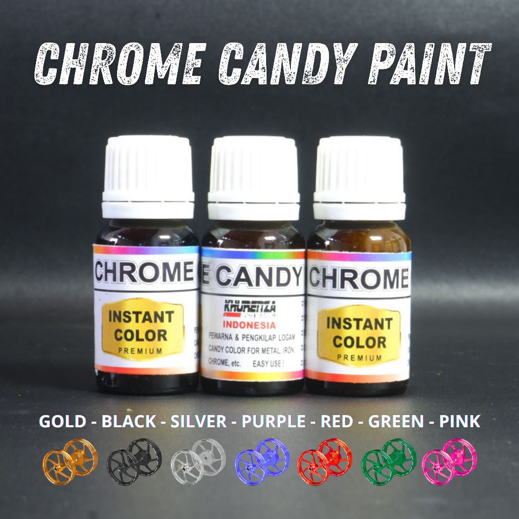 OLES Cat logam pewarna logam asli termurah cat candy chrome isi 12.5 Cat Logam Tahan Lama