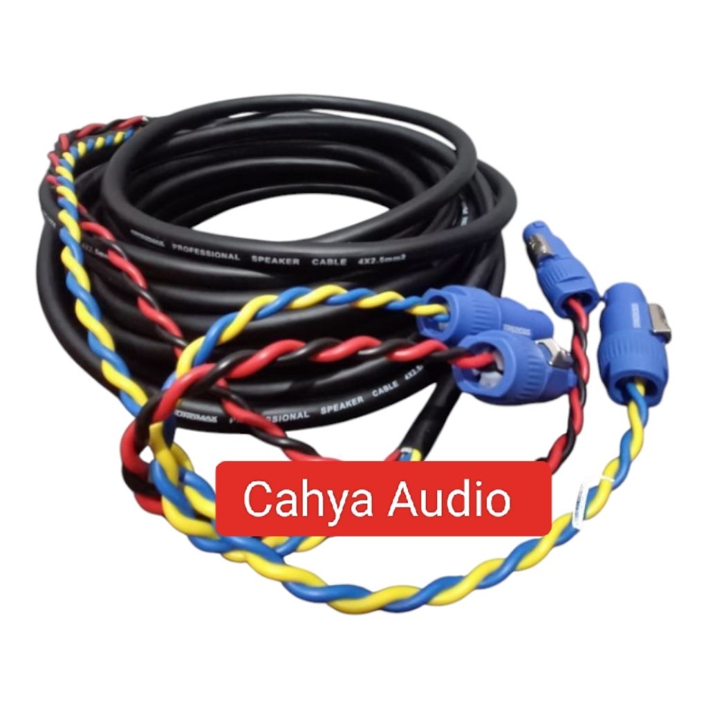 Profesional Kabel Speaker isi 4x2.5mm 25Meter Lengkap Jack Speakon