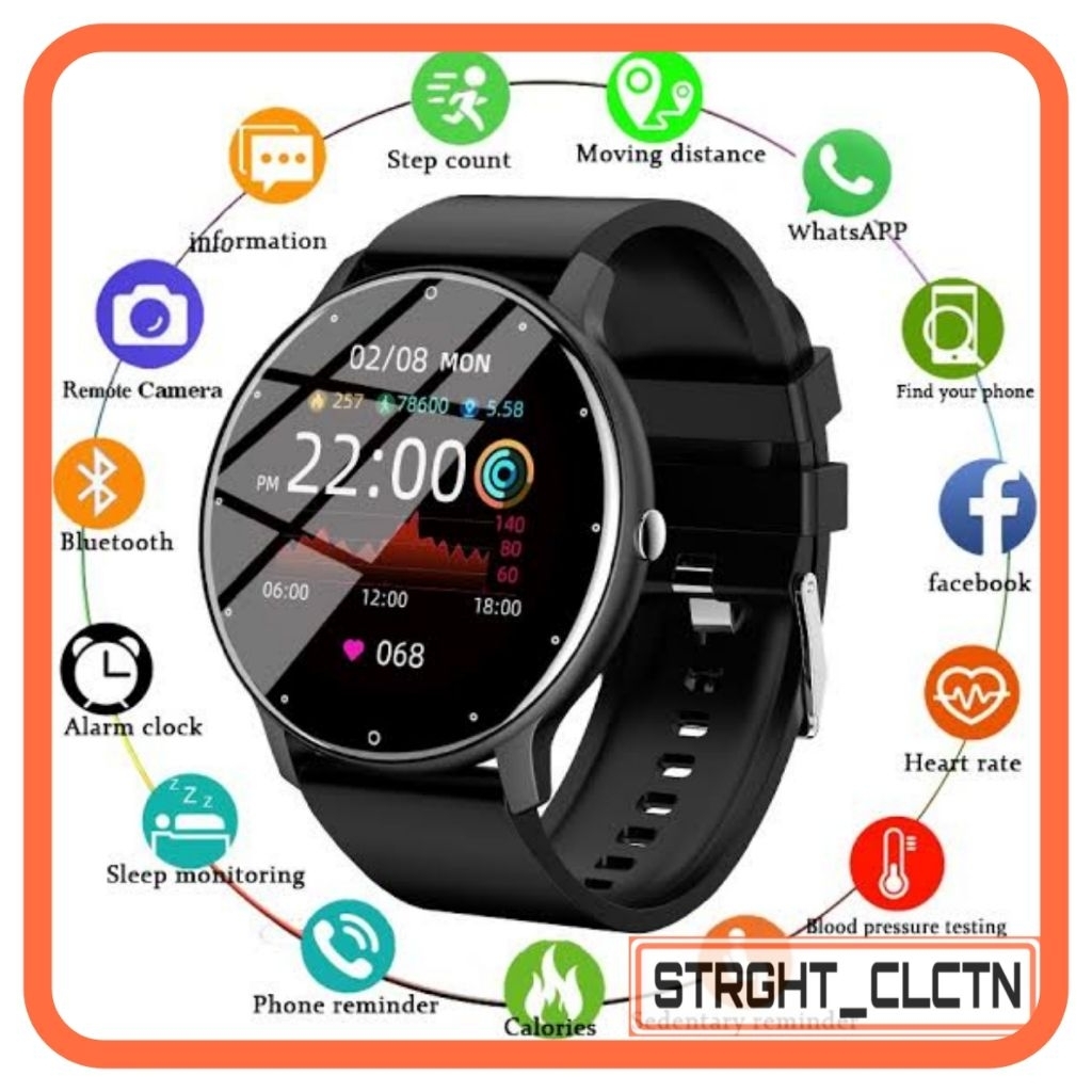 JAM HP ANDROID 4G ANTI AIR BISA WHATSAPP TLFN MUSIK KAMERA BLUETOOTH ALARM KESEHATAN D18 Smartwatch 