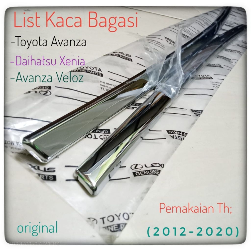 List Kaca Bagasi Avanza Xenia 2012 Up List Kaca Belakang Avanza Xenia All New List Kaca Chrome Bagas