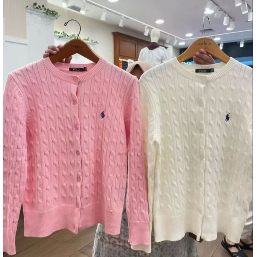 CARDIGAN POLO INDO 100% ORIGINAL STORE SMALL CABLE - KNIT KEPANG