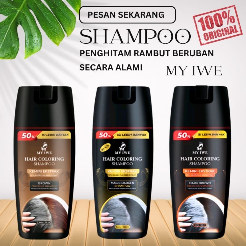 My iwe hair coloring shampoo original | My iwe shampo penghilang uban | My iwe penumbuh rambut