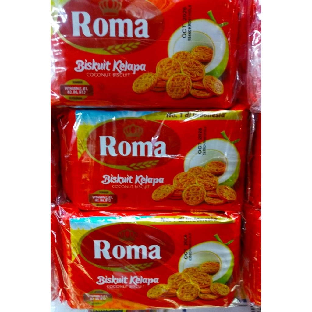 Paket 3Pck Roma Biskuit Kelapa 300Gram || Mayora Cemilan Biskuit Roma Kelapa Coconut Renyah Gurih