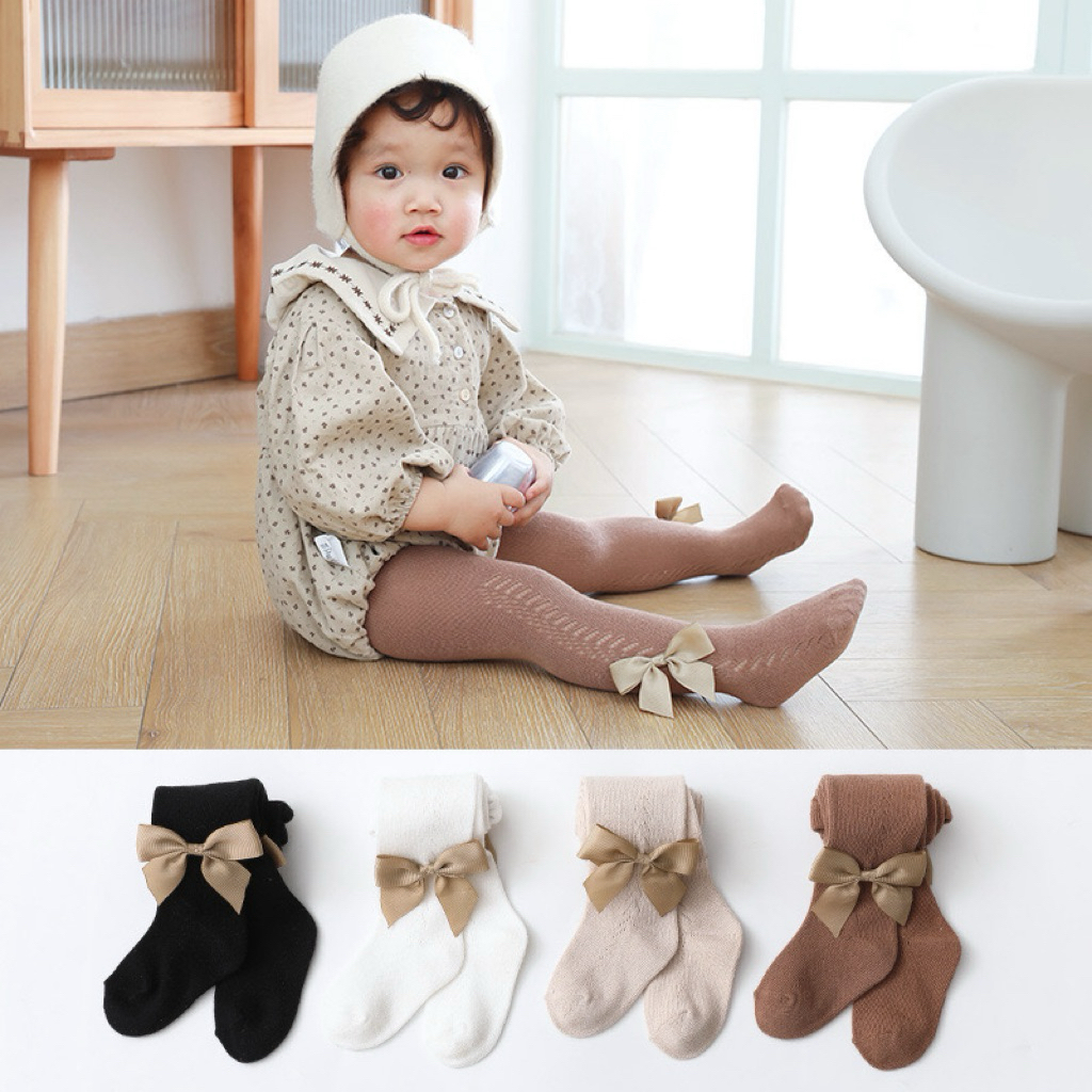 Stocking Bayi Anak Perempuan 0-4 Tahun Motif Renda Pita Impor Newborn Socks | Kaos Kaki Anak Perempu