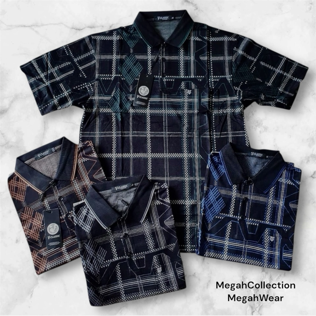 Kaos Kerah Pria Katun Premium - Kaos Wangki Pria Premium V-Classic Original