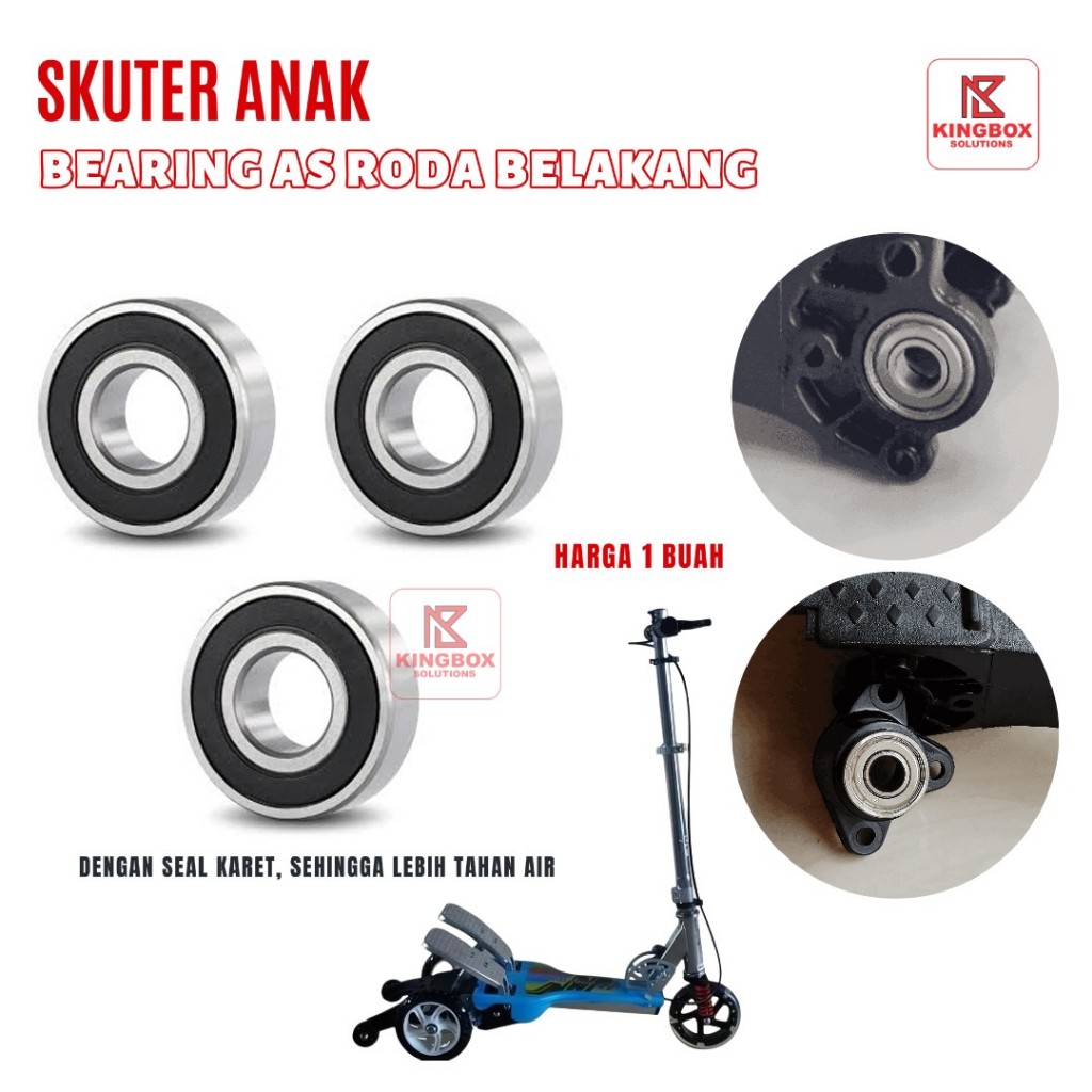 Bearing Roda Skuter Pedal As Roda Belakang Otoped Anak Injak