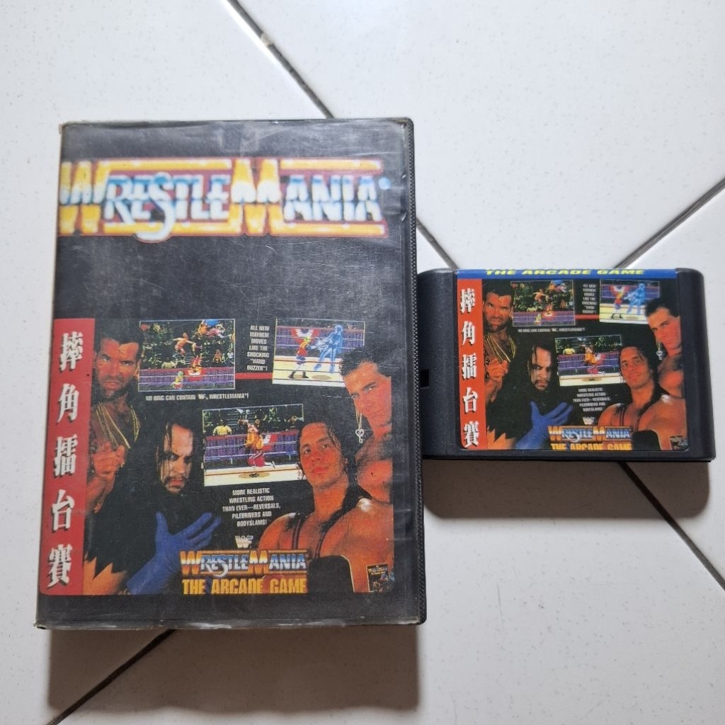 Kaset Sega Dengan Box Wrestle Mania Second
