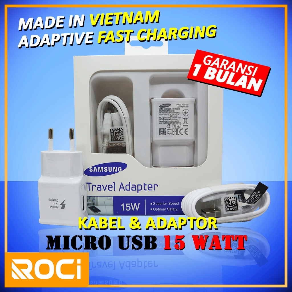 CHARGER SAMSUNG MICRO USB ORIGINAL100% Fast Charging 15 watt / Charger Samsung S4 - Charger samsung 