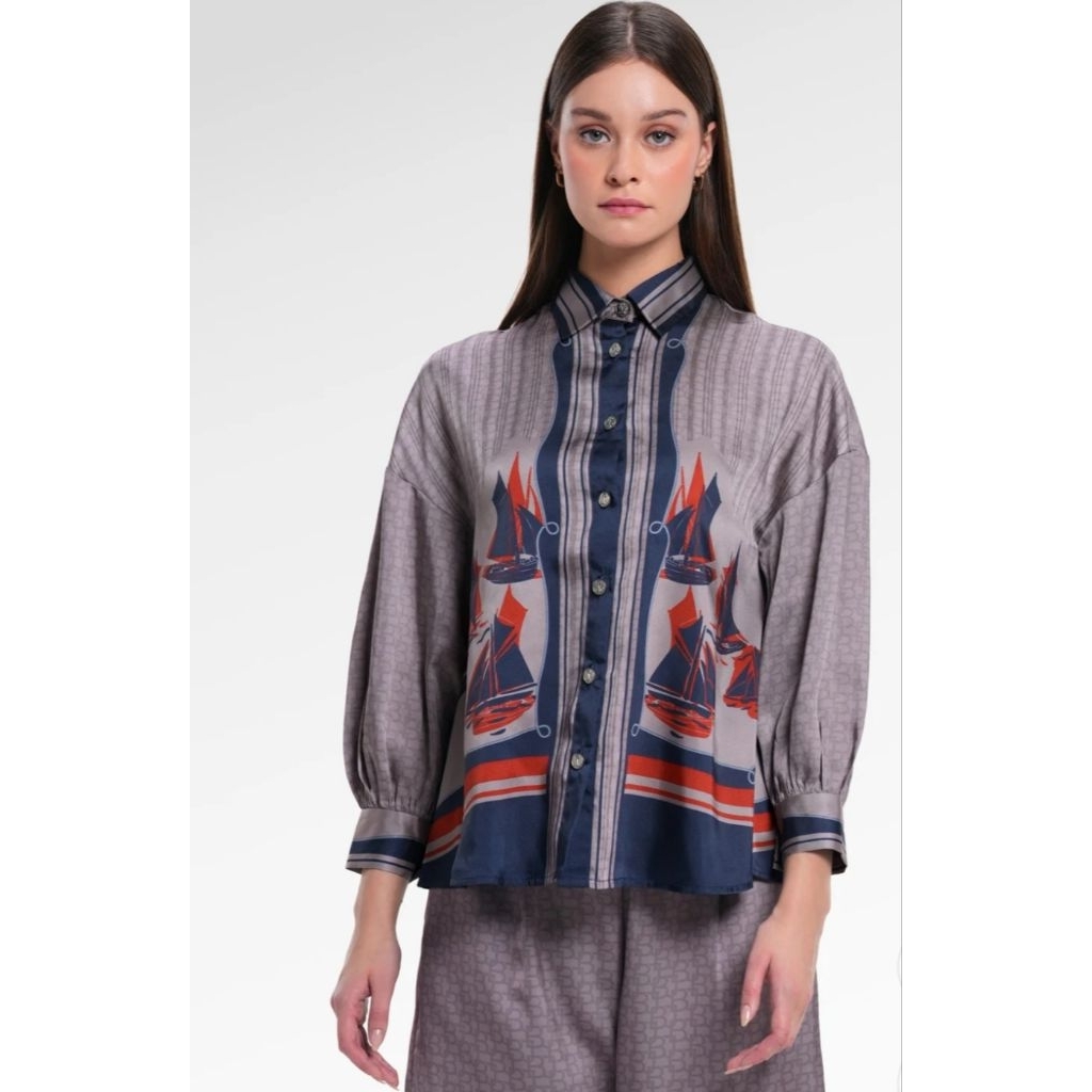 Benang Jarum Nauticagram Yoke Shirt Anchor