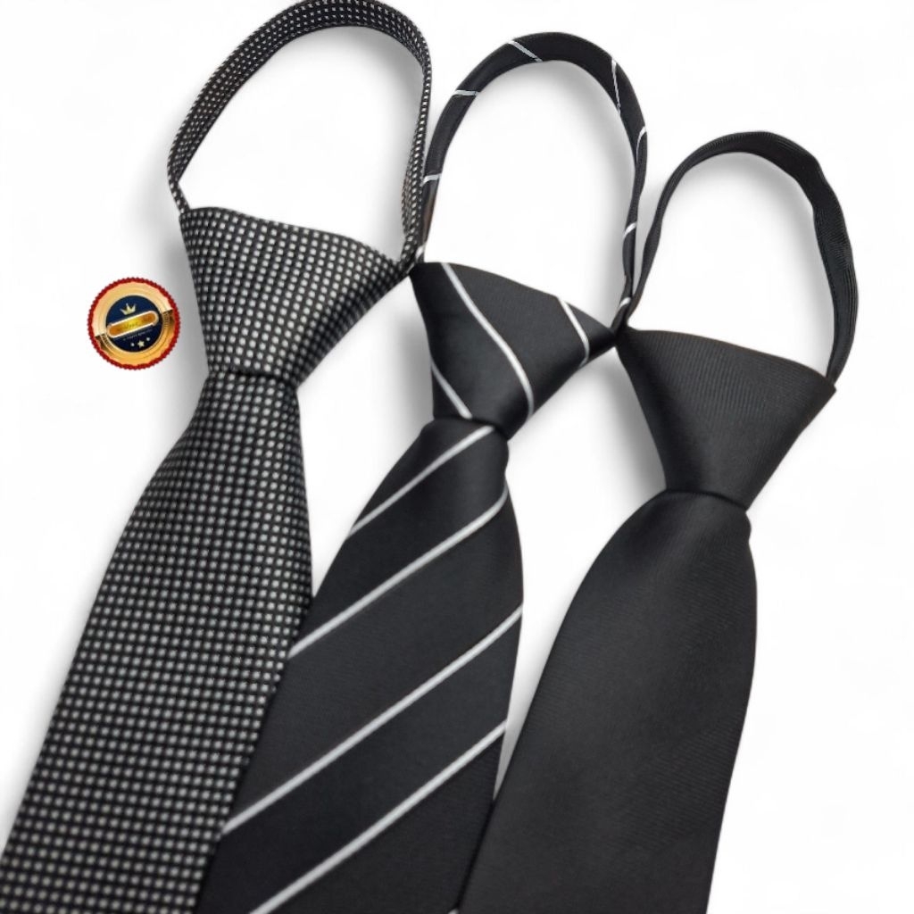 DASI HITAM INSTAN DASI KANTOR PRIA DASI HITAM MOTIF