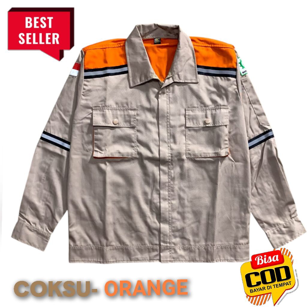 wearpack atasan/kemeja kerja tambang/baju wearpack bengkel/seragam proyek/pakaian welder/wearpack at