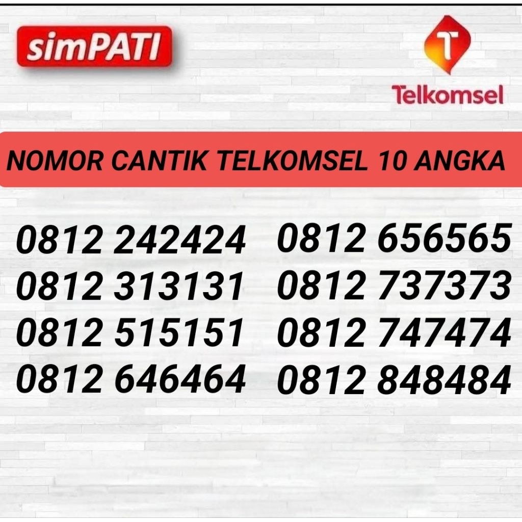 NOMOR CANTIK TELKOMSEL 10 DIGIT ABABAB - NOMOR CANTIK SIMPATI 10 DIGIT - NOMER CANTIK TELKOMSEL - NO