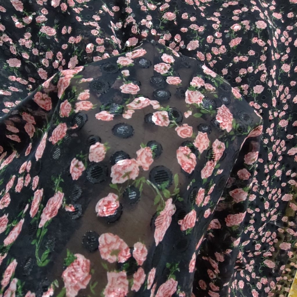 KAIN SIFON URAGIRI PREMIUM MOTIF BUNGA KECIL - KAIN SIFON RUBIAH MOTIF KEMBANG KECIL - KAIN SIFON EM