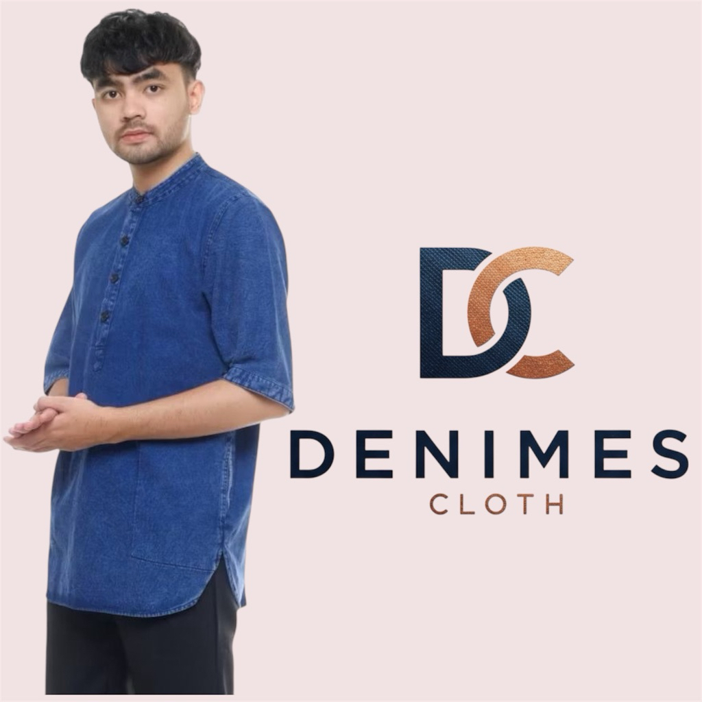 Baju Koko Jeans Kurta Premium Quality Kurta Jeans Koko Lengan Pendek