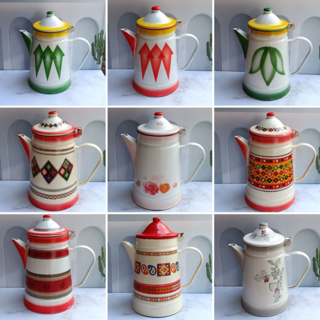 Teko Arab enamel / Poci Arab enamel / ceret jadul