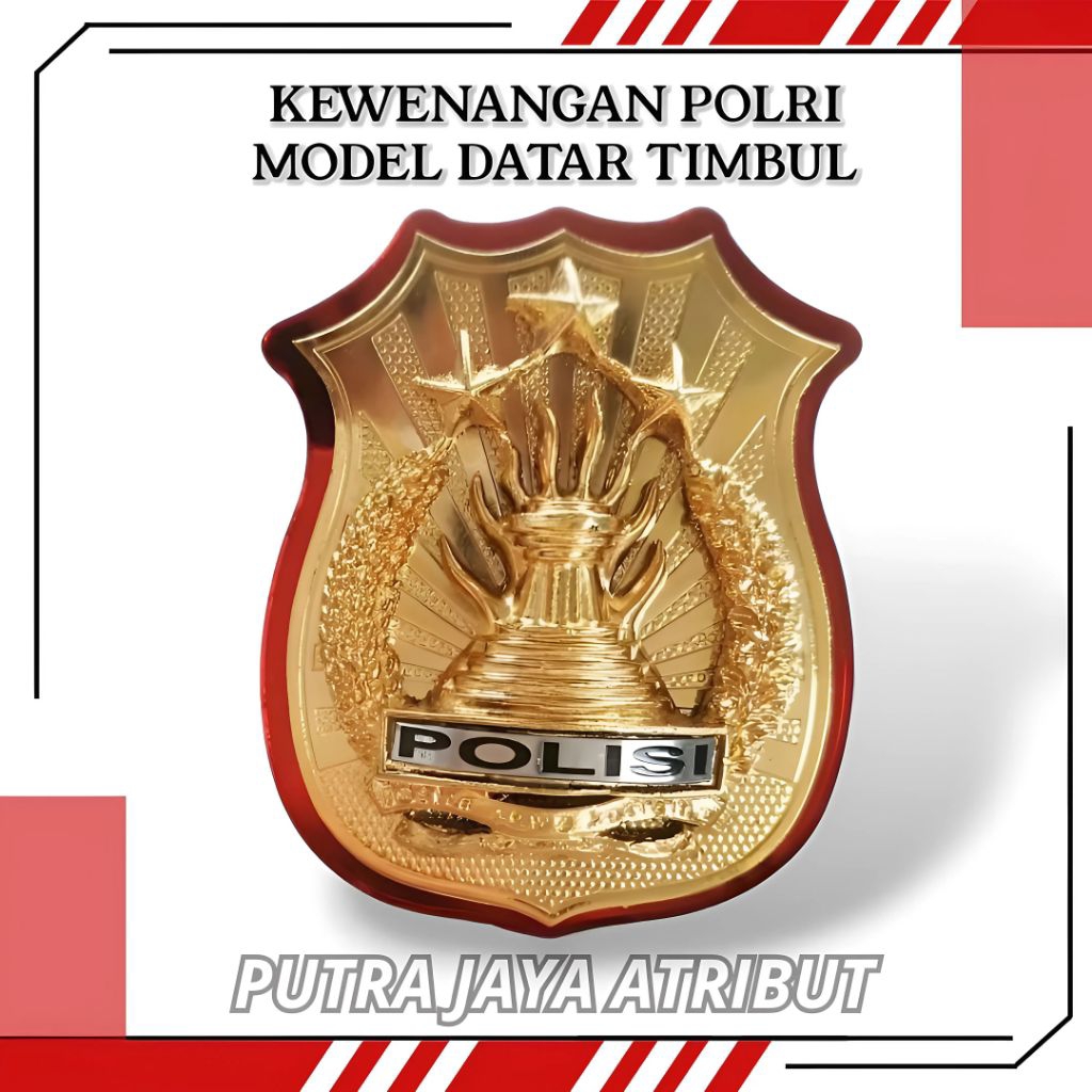 KEWENANGAN POLRI MODEL DATAR TIMBUL | PERLENGKAPAN ATRIBUT POLRI EXCLUSIVE PREMIUM QUALITY