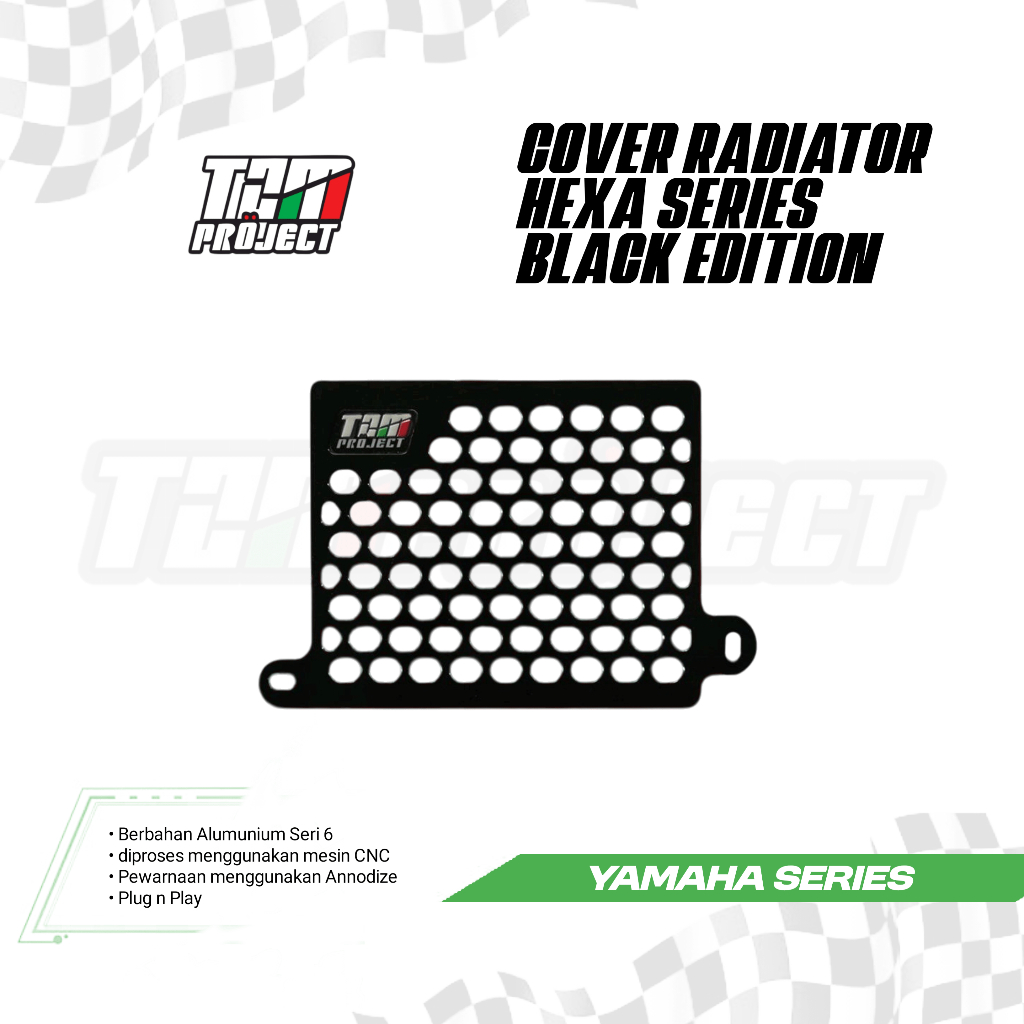 TZM Project Cover Radiator TZM Project HEXAGONAL SERIES untuk Yamaha NMAX, Aerox, Lexi