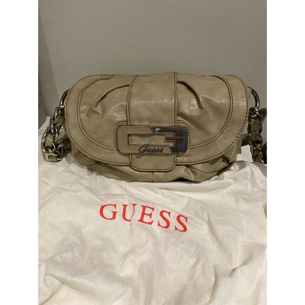 (PRELOVED) Tas wanita tali panjang cream