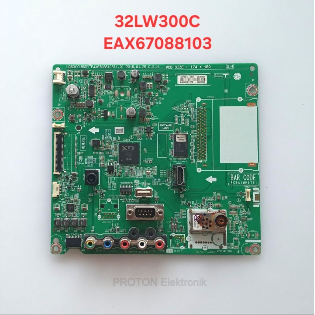 Mainboard LCD TV LG 32LW300 32LW300C 32LW300C-TA 32LW300C-TA.BTIBLJD Mesin Matherboard EAX67088103 L
