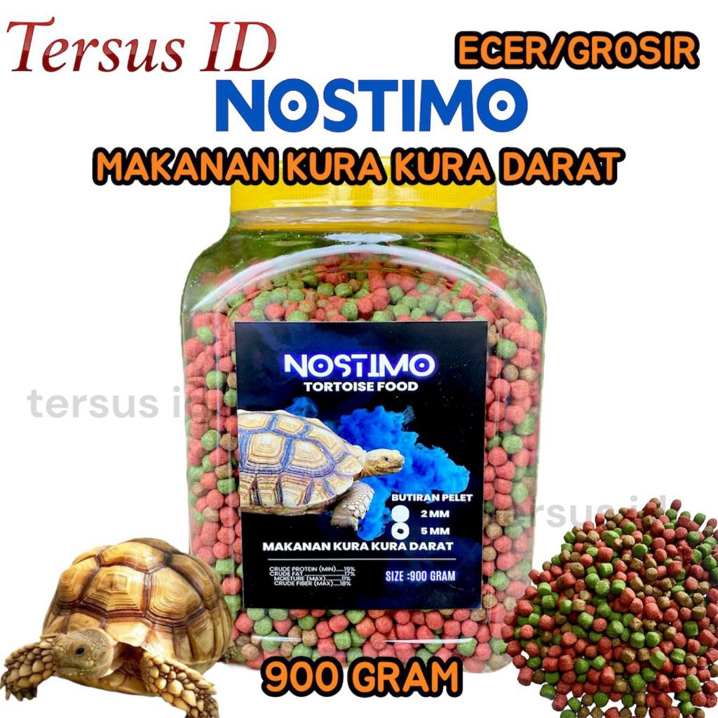 Makanan kura kura Nostimo 900 gram/Pelet sulcata pardalis dll/pelet kura kura darat pelet sulcata pa
